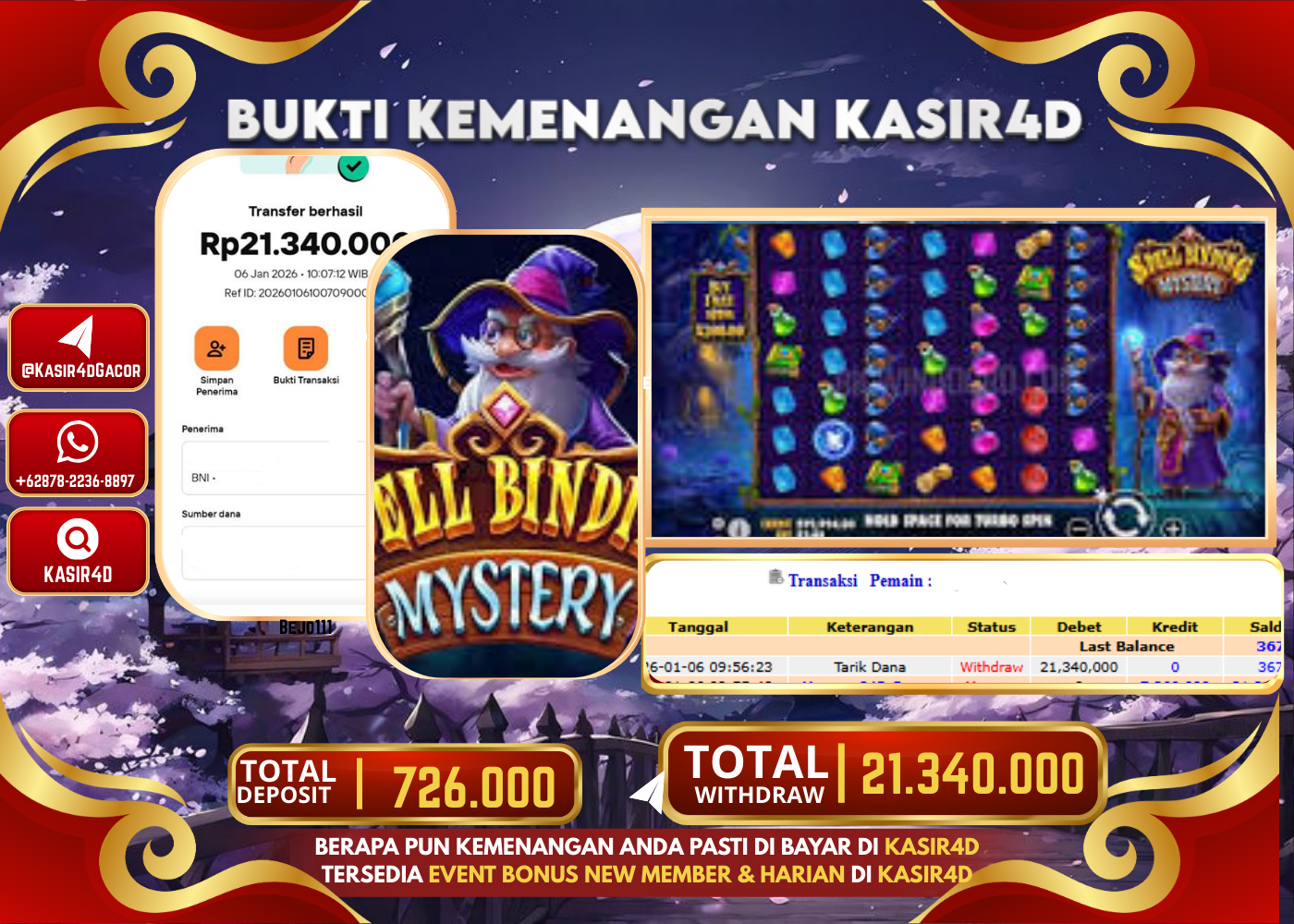 KASIR4D GAME SLOT PG SOFT SPEEL BINDING MYSTERY