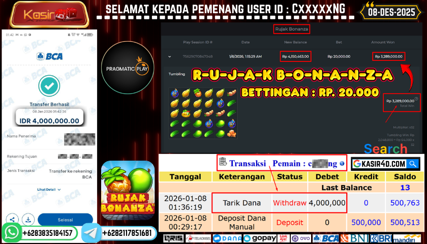 PRAGMATIC PLAY RUJAK BONANZA