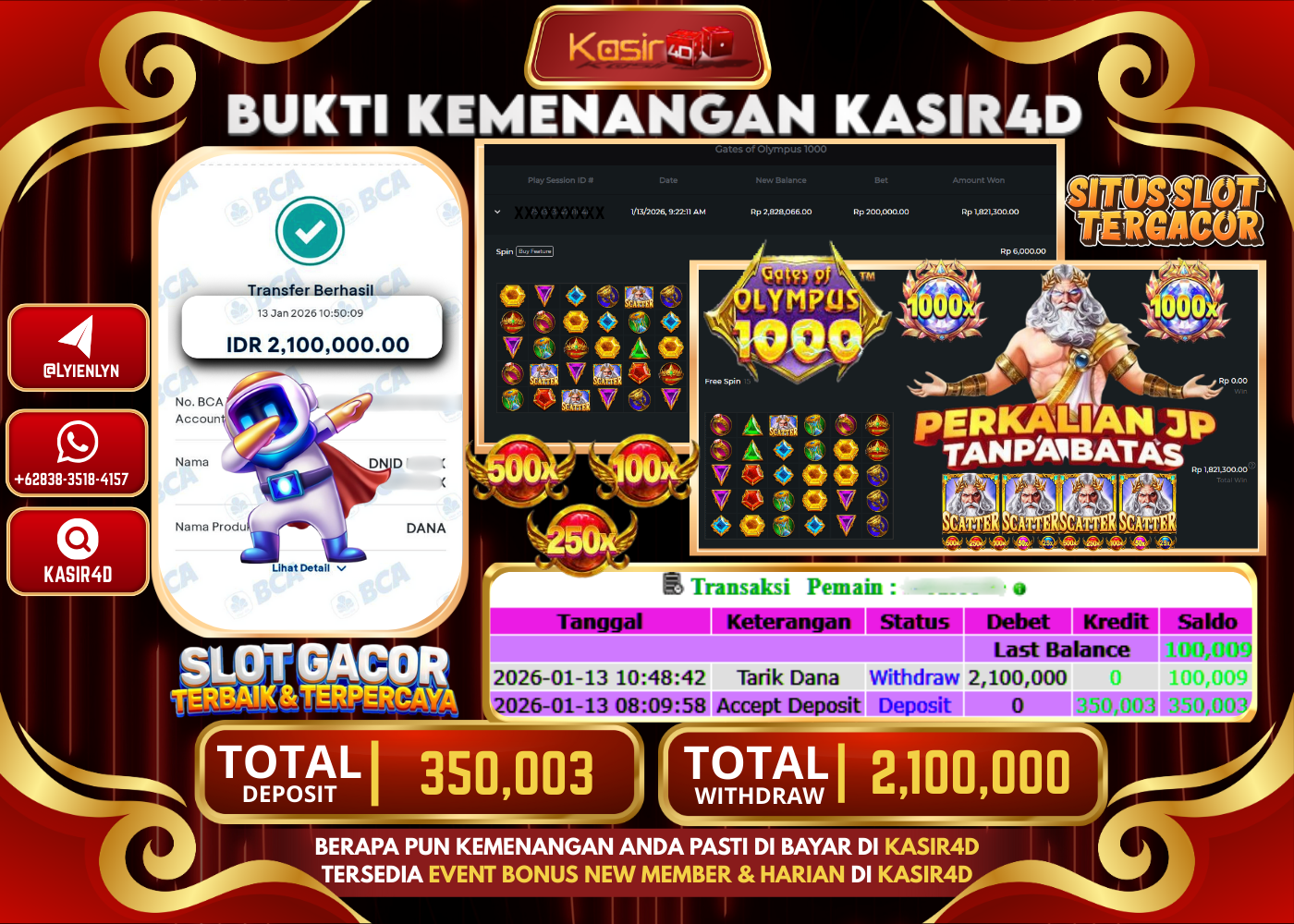 PRAGMATIC PLAY GATES OF OLYMPUS 1000  