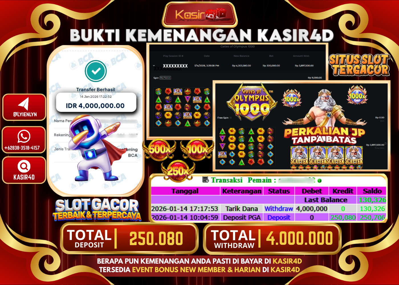 PRAGMATIC PLAY GATES OF OLYMPUS 1000